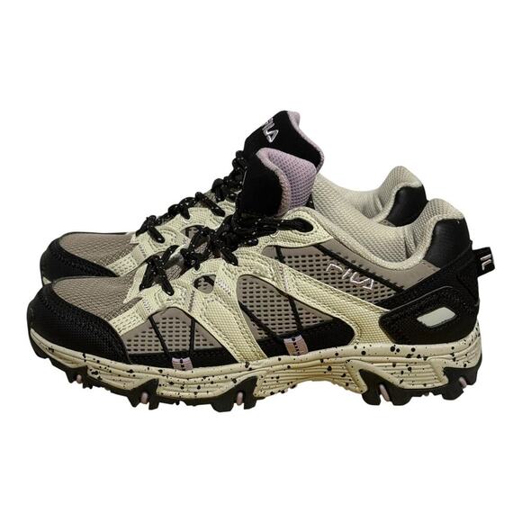 Fila Trail Running Shoes Women's Size 6 Cream Black Lavender Rugged Outdoor - Picture 2 of 8
